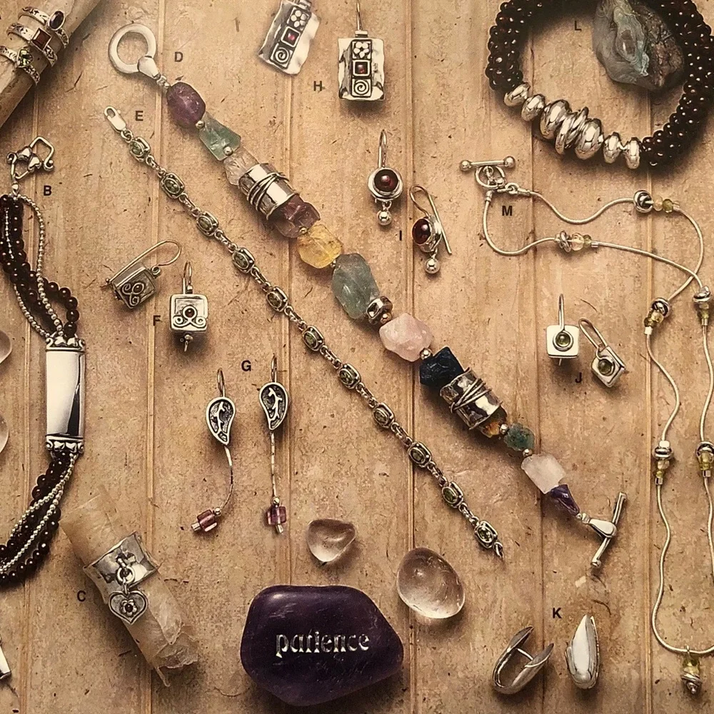 Vintage Silpada Citrine Amethyst Sterling Silver Gold-Filled Bead Bracelet B0710 - Picture 7 of 16